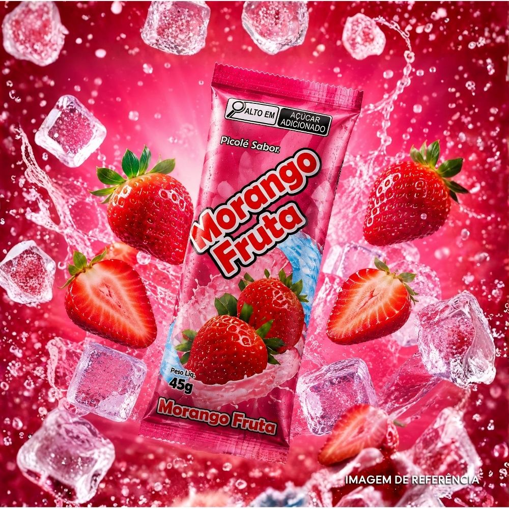 Picolé Morango
